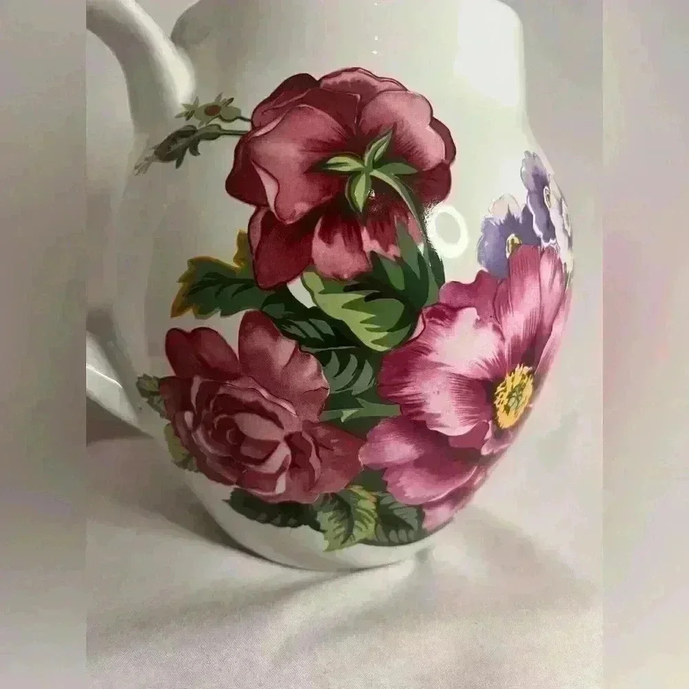 Large Floral  ceramic pitcher/jug - Picture 6 of 6